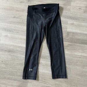 Women's Under Armour Heat Gear Capri Crop Length Compression Leggings Size S